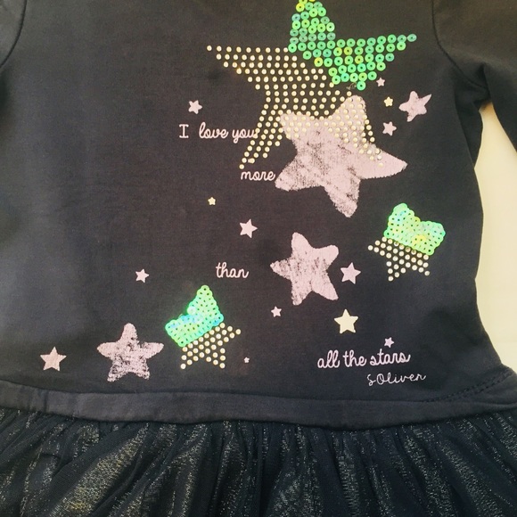 S Oliver Casual Clothing Toddler Girls Blue Dress - Picture 6 of 8